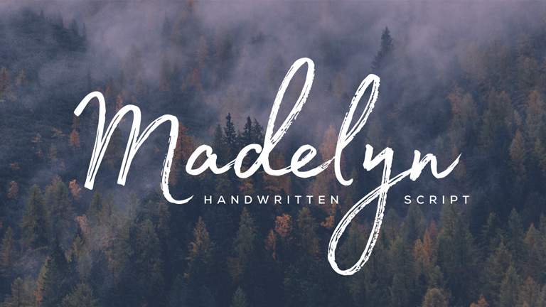 Madelyn handwritten typeface